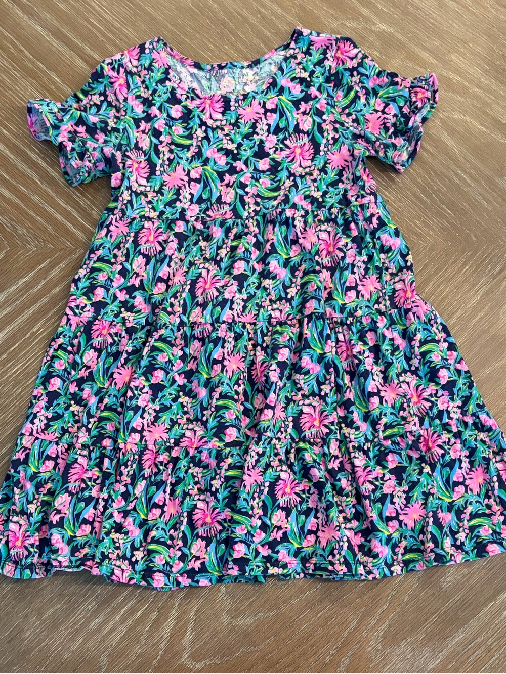 Lilly Pulitzer Mini Jodee Swing Dress in Low Tide Navy Garden Variety